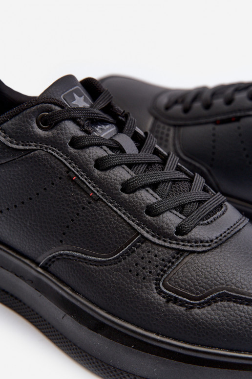 Sneakers-Modellschuhe mit Plateau aus Öko-Leder in der schwarzen Farbe Uziran Sneakers-Modellschuhe mit Plateau aus Öko-Leder in der schwarzen Farbe Uziran