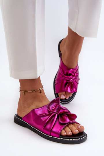 Chaussons pour femmes à talons larges couleur rose Nelvira