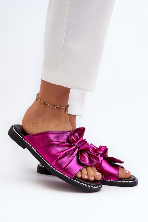 Chaussons pour femmes à talons larges couleur rose Nelvira