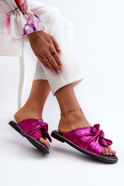 Chaussons pour femmes à talons larges couleur rose Nelvira