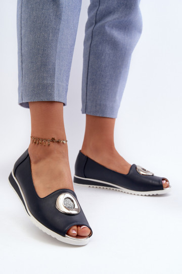 Chaussures avec ornements Eco couleur bleu foncé Biolita