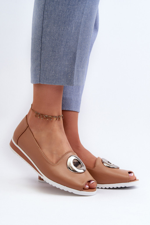 Schoenen met ornamenten Eco beige kleur Biolita