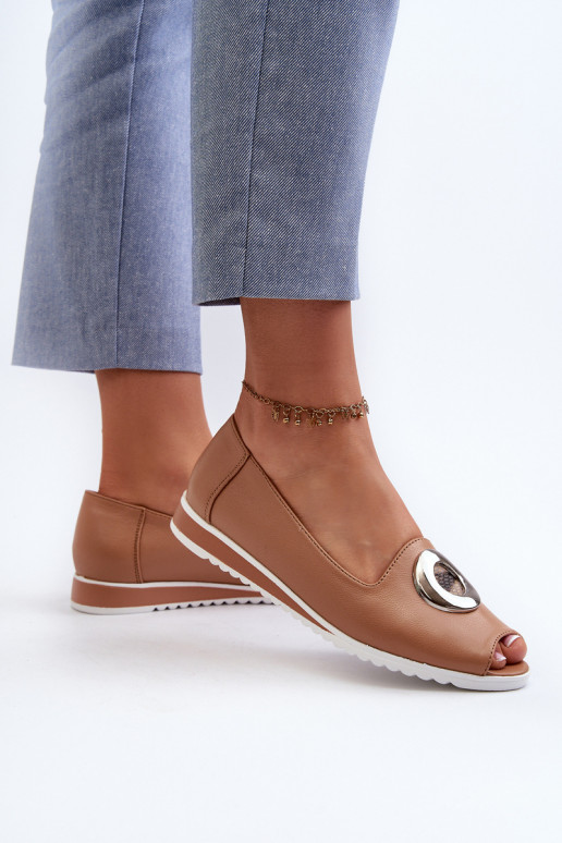 Schoenen met ornamenten Eco beige kleur Biolita