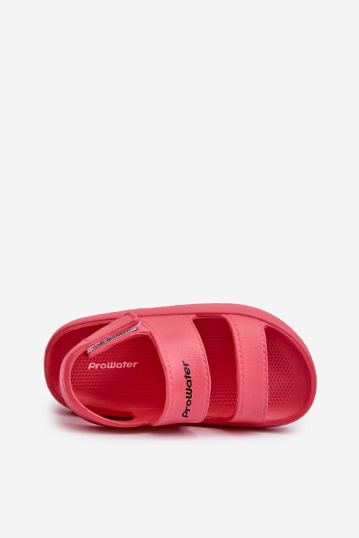 Lichte teenslippers met zelfklevende sluiting ProWater PRO-24-05-02K roze