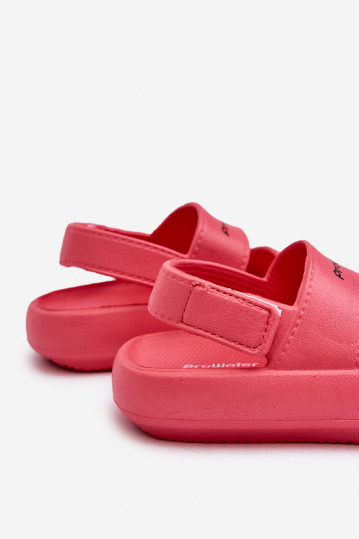 Lichte teenslippers met zelfklevende sluiting ProWater PRO-24-05-02K roze