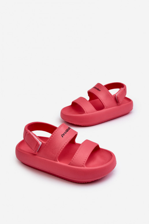 Lichte teenslippers met zelfklevende sluiting ProWater PRO-24-05-02K roze