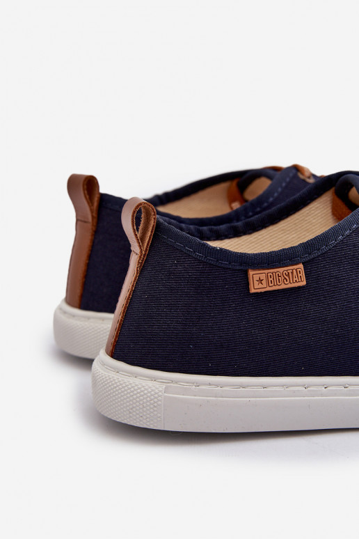 Sneakers Vrijetijdsschoenen heren Big Star NN176002 Memory Foam System donkerblauw