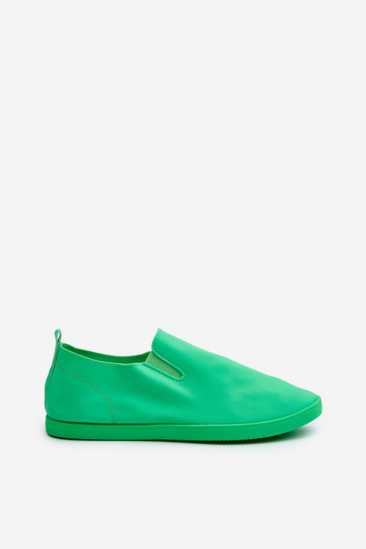 Chaussures de sport chaussures de loisirs Slip-On couleur verte Lovinia