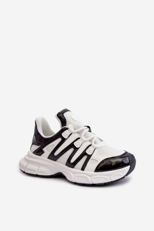 Baskets modèle chaussures couleur Blanc-noir Ahmani