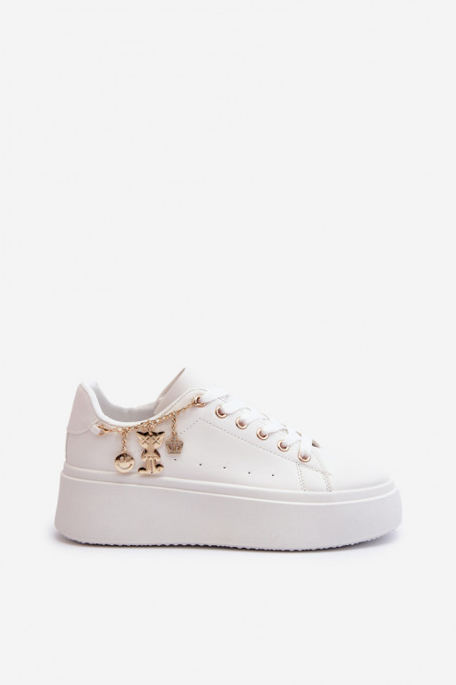 Chaussures modèle baskets avec plateforme en blanc Tivissa