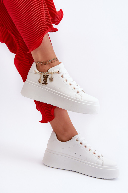 Chaussures modèle baskets avec plateforme en blanc Tivissa