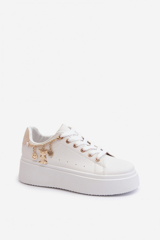 Chaussures modèle baskets à plateforme beige clair Tivissa