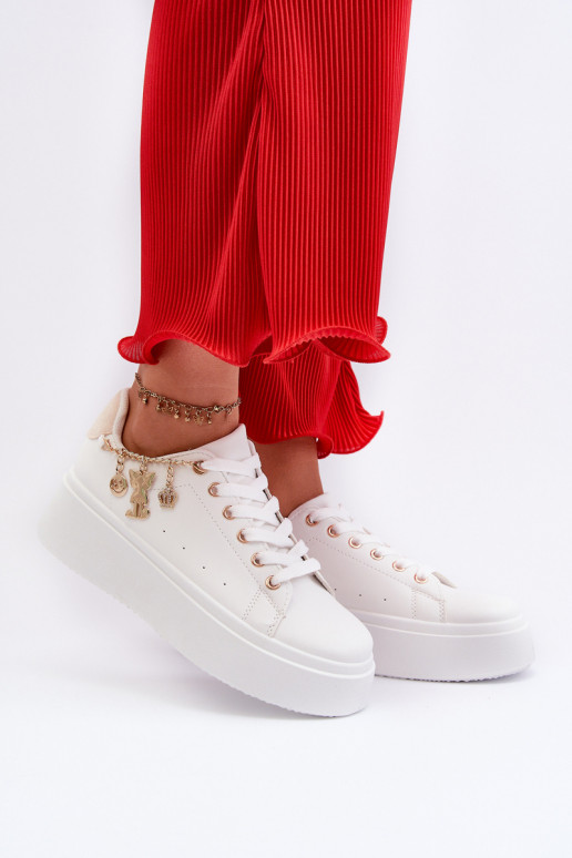 Chaussures modèle baskets à plateforme beige clair Tivissa