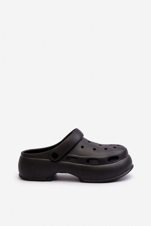 Leichte Hausschuhe für Damen mit modischer massiver Sohle in der Farbe Schwarz von Danollia