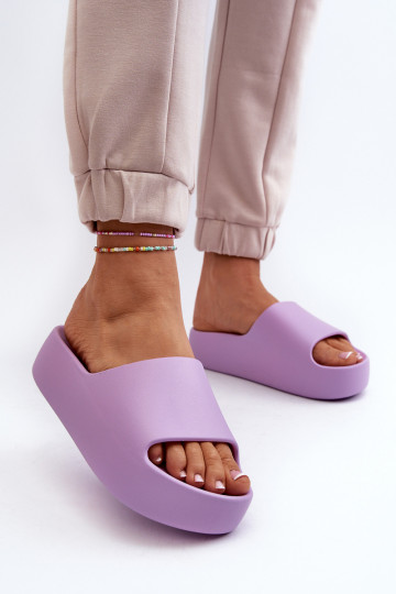 Slippers met massieve zool Paars Oreithano