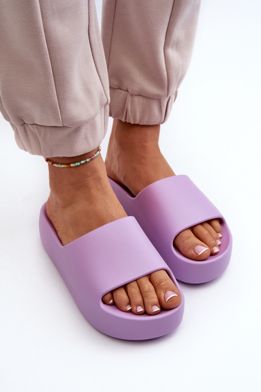 Chaussons à semelle massive Violet Oreithano