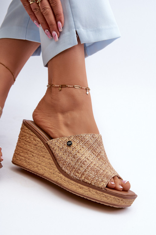 Damespantoffels Sergio Leone KL213 beige Damespantoffels Sergio Leone KL213 beige