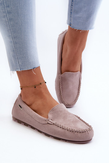 Dames kunstsuède mocassins, paars Amrutia 2