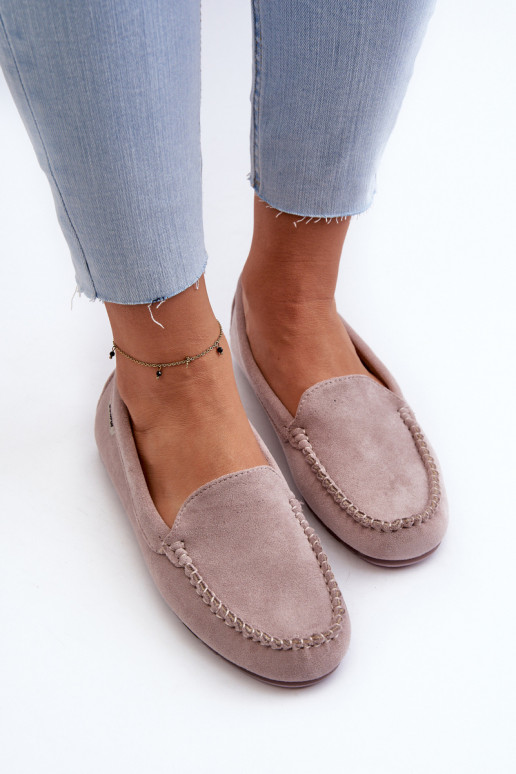 Damen-Mokassins aus Bio-Wildleder Lila Amrutia