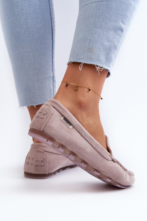 Mocassins Femme Daim Bio Violet Amrutia