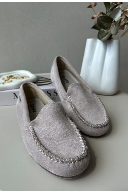 Mocassins Femme Daim Bio Violet Amrutia