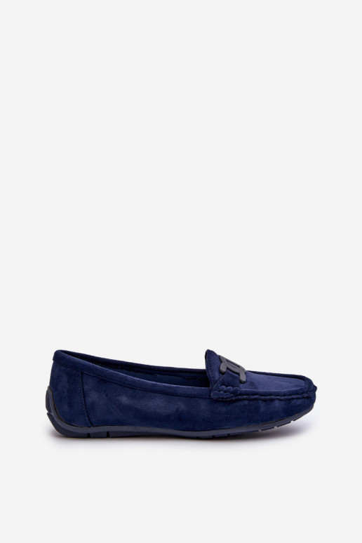 Mocassins en daim bleu foncé Rabell