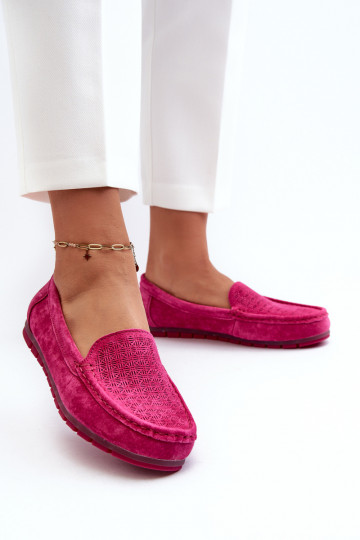 Wildledermokassins rosa Farbe S.Barski LR755