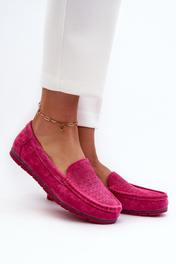 Mocassins suède rose S.Barski LR755 2