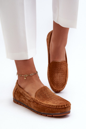Bruine suède mocassins S.Barski LR755 2