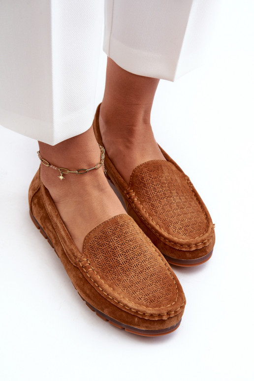 Mocassins en daim marron S.Barski LR755