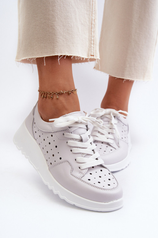 avec éléments ajourés Sneakers modèle chaussures cuir naturel couleur gris S.Barski LR482 avec éléments ajourés Sneakers modèle chaussures cuir naturel couleur gris S.Barski LR482