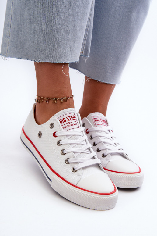 Vrijetijdsschoenen Big Star NN274656 HI-POLY SYSTEEM witte kleur