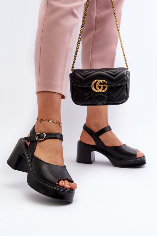 Sandales à talons pour femmes Vinceza 66627 noir Sandales à talons pour femmes Vinceza 66627 noir