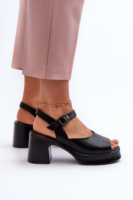 Sandales à talons pour femmes Vinceza 66627 noir Sandales à talons pour femmes Vinceza 66627 noir