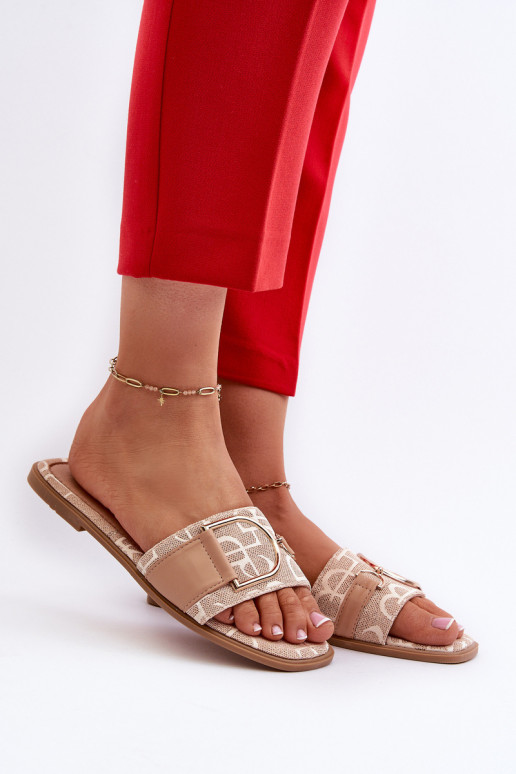 avec brillance Chaussons femme avec ornements beige Taleci avec brillance Chaussons femme avec ornements beige Taleci