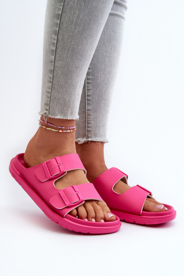 Lichte pantoffels met gespen Big Star NN274A754 roze kleur 2