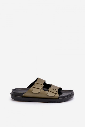 Chaussons homme légers à boucles Big Star NN174592 couleur kaki 2