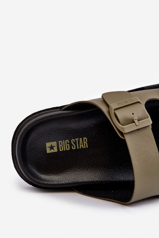 Chaussons homme légers à boucles Big Star NN174592 couleur kaki