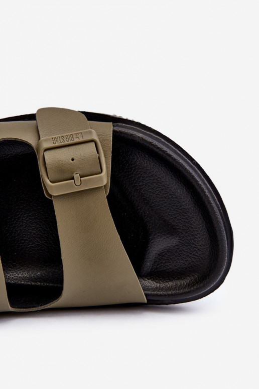 Chaussons homme légers à boucles Big Star NN174592 couleur kaki Chaussons homme légers à boucles Big Star NN174592 couleur kaki