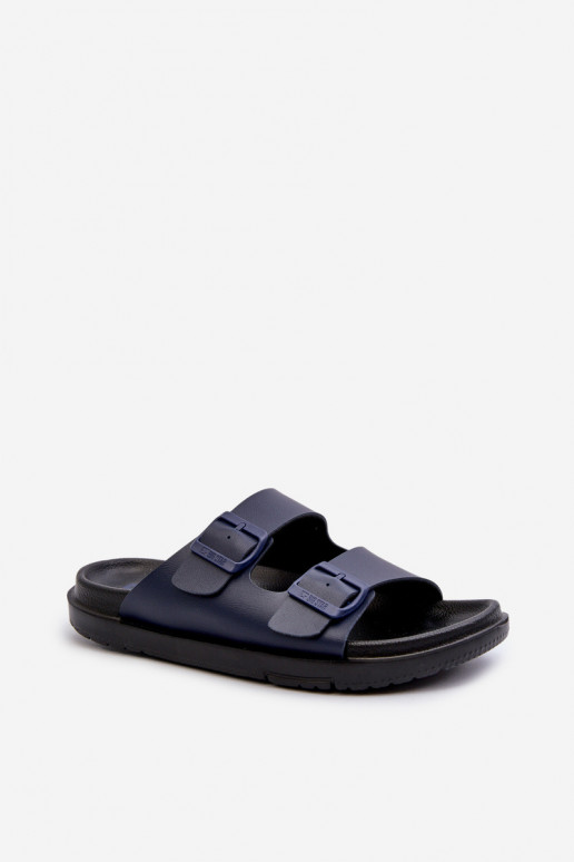 Chaussons légers pour hommes avec boucles Big Star NN174593 bleu foncé