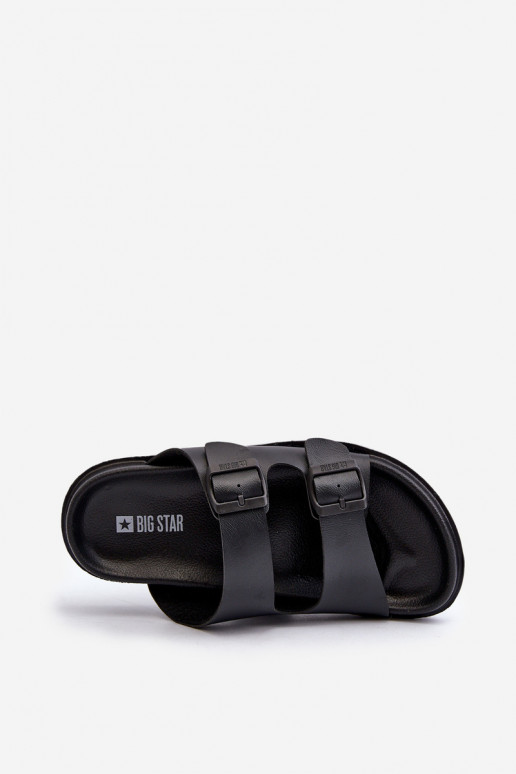 Chaussons légers pour hommes avec boucles Big Star NN174597 couleur noir