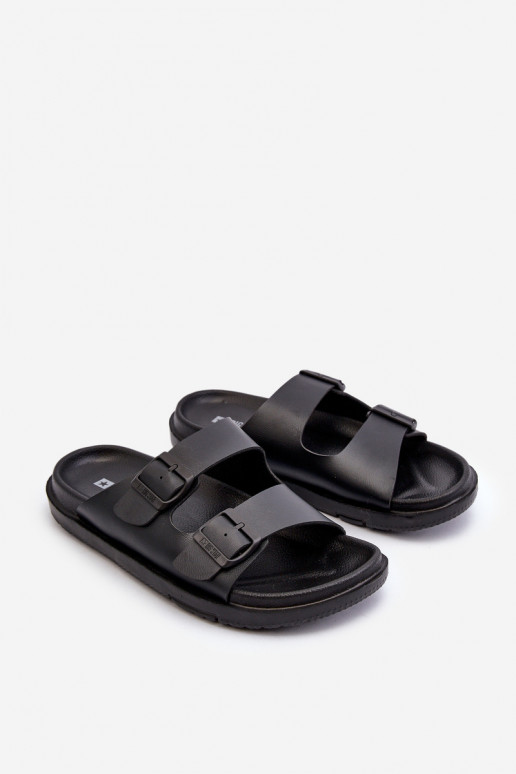Chaussons légers pour hommes avec boucles Big Star NN174597 couleur noir