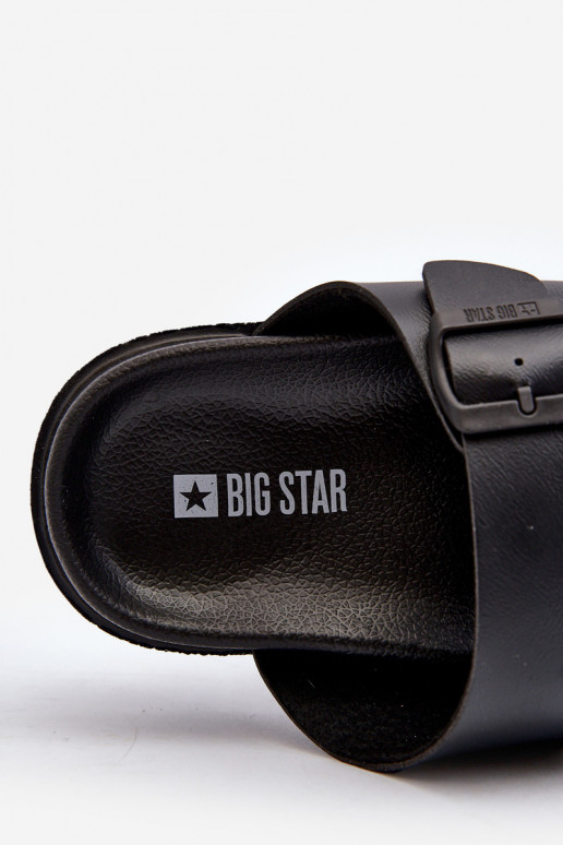 Chaussons légers pour hommes avec boucles Big Star NN174597 couleur noir Chaussons légers pour hommes avec boucles Big Star NN174597 couleur noir