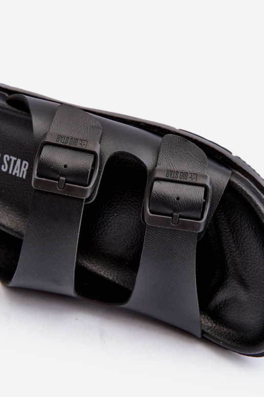 Chaussons légers pour hommes avec boucles Big Star NN174597 couleur noir Chaussons légers pour hommes avec boucles Big Star NN174597 couleur noir