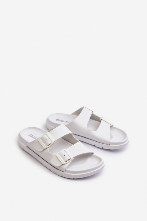 Chaussons légers pour hommes avec boucles Big Star NN174594 couleur blanc