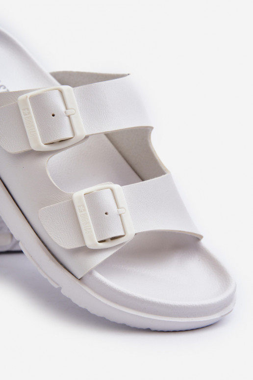 Chaussons légers pour hommes avec boucles Big Star NN174594 couleur blanc