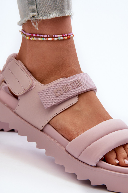 Sandales femme à plateforme Big Star NN274753 couleur rose