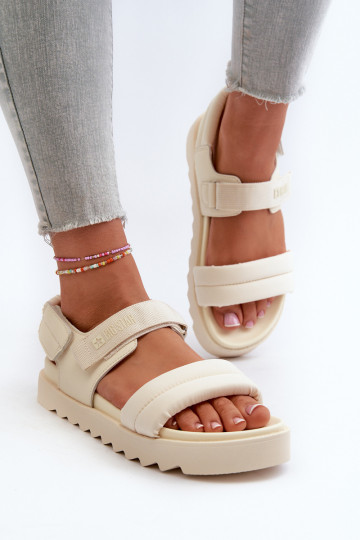 Sandales plateforme femme Big Star NN274751 beige