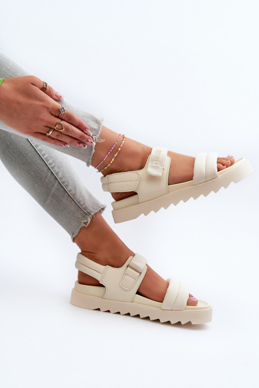 Sandales plateforme femme Big Star NN274751 beige