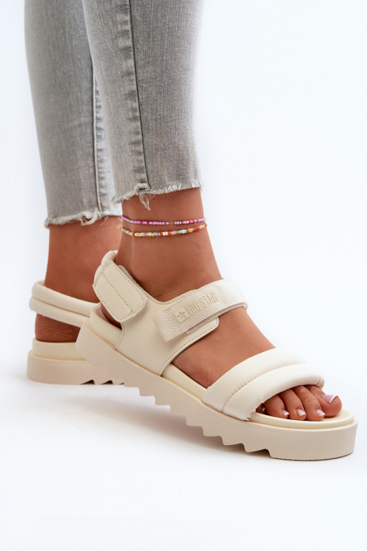 Sandales plateforme femme Big Star NN274751 beige